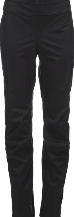 Black Diamond Polvihousut^Stormline Stretch Full Zip naisten sadehousut, musta