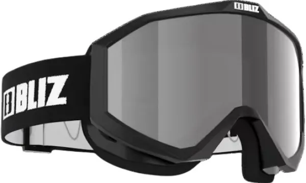 Bliz Liner laskettelulasit, Black/White Logo/Orange & Silver Mirror| Suojalasit Ja Laskettelukypärät