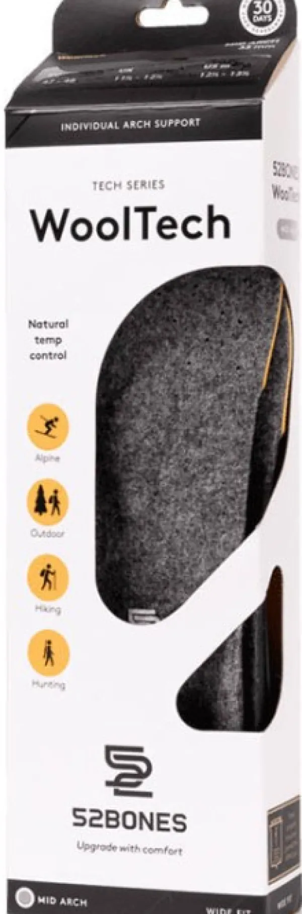 52Bones Pohjalliset^WoolTech Mid pohjallinen