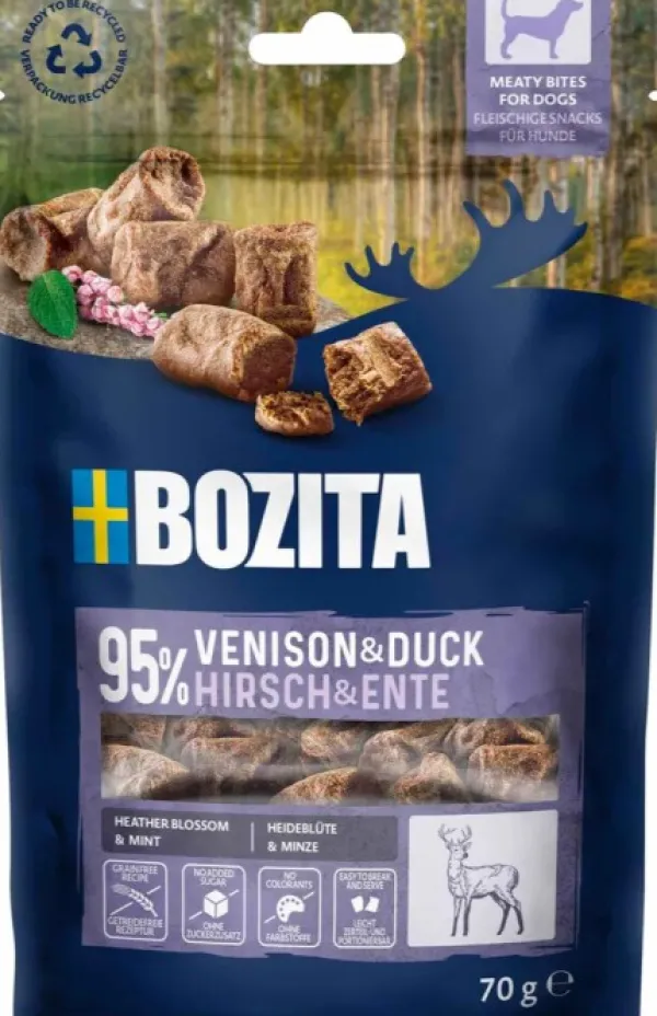 Bozita Snacks Meaty Bites Venison & Duck 70 g| Makupalat