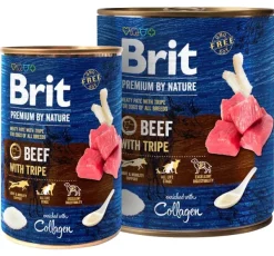 Brit Premium by Nature Koiran Märkäruoka^Beef with Tripes märkäruoka, 400g