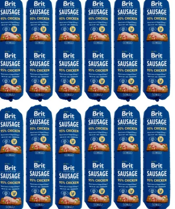 Brit Premium Koiranmakkarat^Chicken -koiranmakkara 800 g x 12