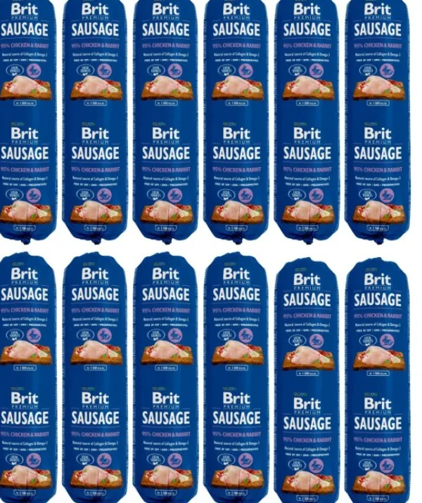 Brit Premium Koiranmakkara Turkey 12 x 800 g| Koiran Märkäruoka