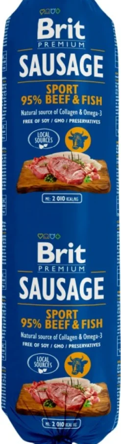 Brit Premium Koiranmakkarat^Sport nauta-kala -koiranmakkara 800 g