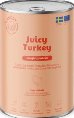 Buddy Juicy Turkey märkäruoka| Koiran Märkäruoka