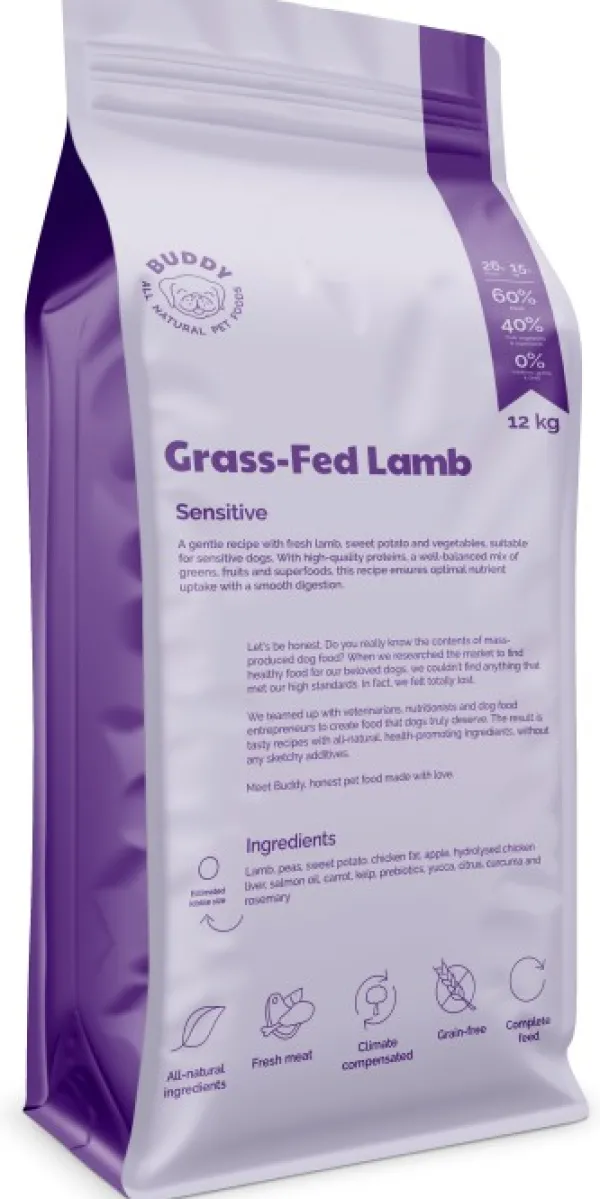 Buddy Koiran Kuivaruoka^ Grass-Fed Lamb kuivaruoka, 12 kg