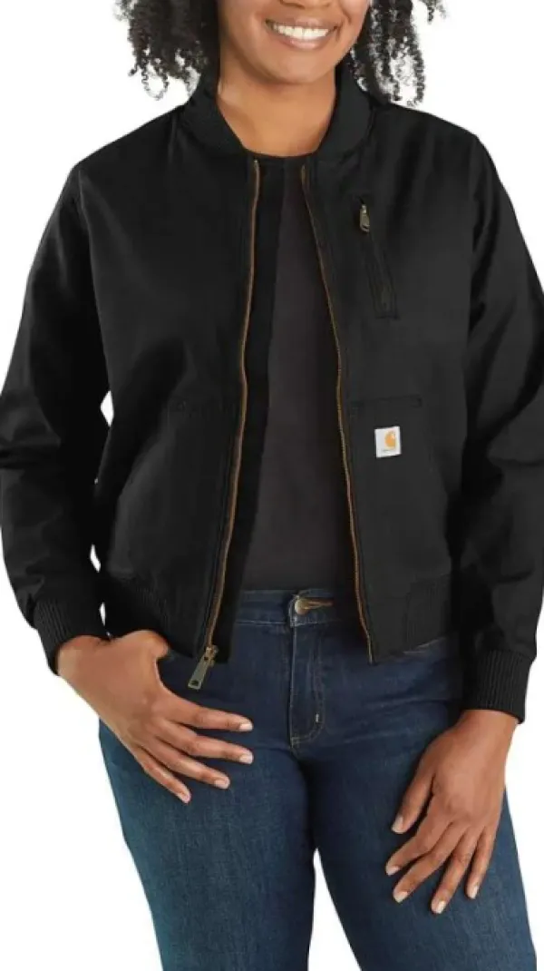 Carhartt Workwear Carhartt Crawford Bomber naisten takki, musta| Ulkoilutakit