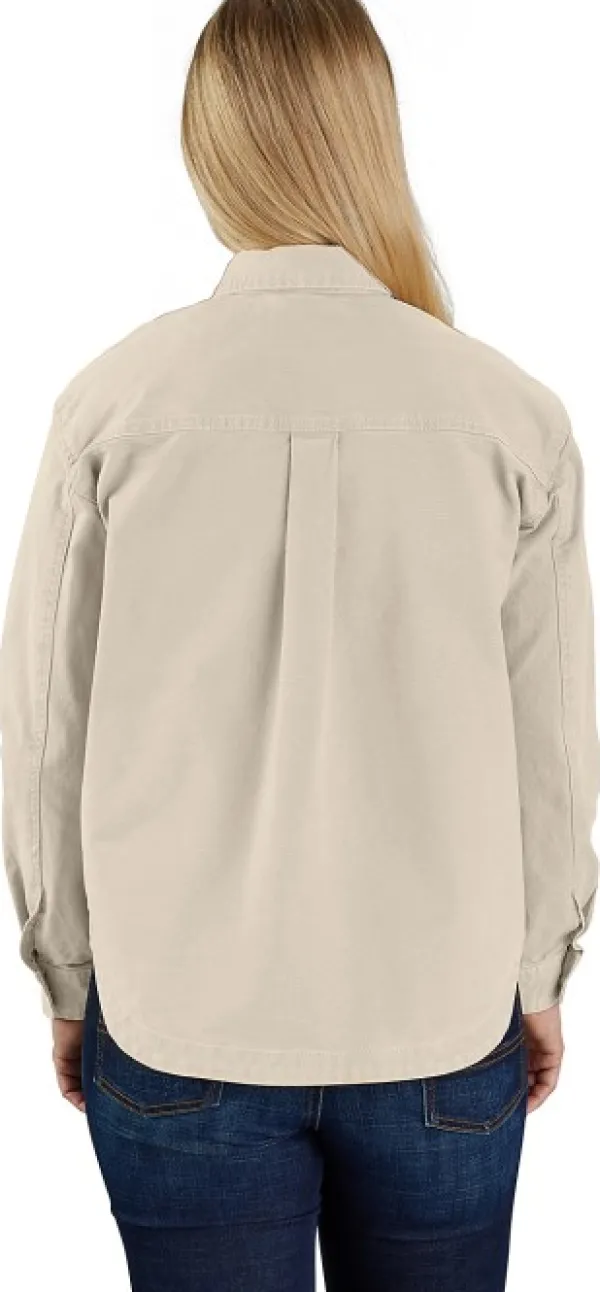 Carhartt Workwear Carhartt Heavyweight Duck Overshirt naisten paita, Oat Milk| Flanelli- Ja Kauluspaidat