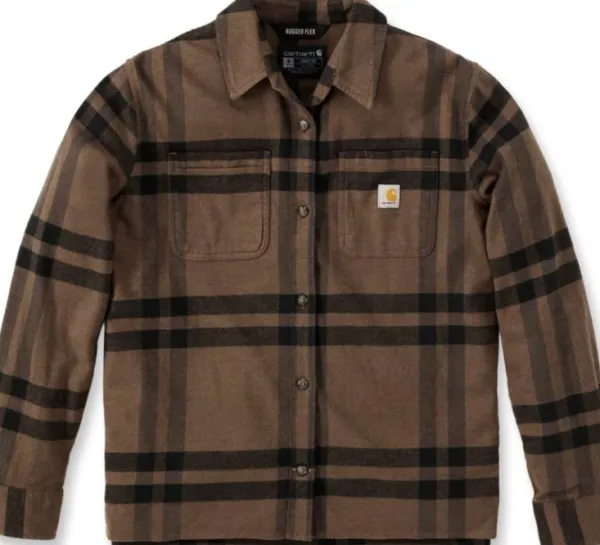 Carhartt Workwear Carhartt Midweight Flannel L/S Plaid Shirt Carhartt naisten flanellipaita, ruskea| Flanelli- Ja Kauluspaidat