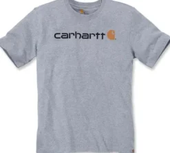 Carhartt Workwear Carhartt M's Core Logo T-Shirt S-S Heather Grey| T-paidat Ja Pikeepaidat