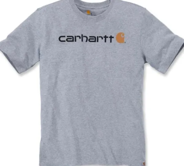 Carhartt Workwear Carhartt M's Core Logo T-Shirt S-S Heather Grey| T-paidat Ja Pikeepaidat