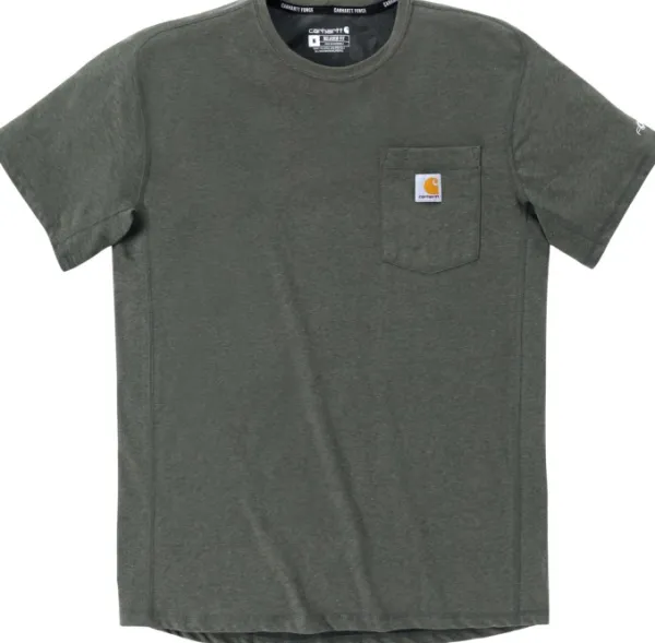 Carhartt Workwear T-paidat Ja Pikeepaidat^Carhartt M's Force Pocket S/S T-Shirt Basil Heather