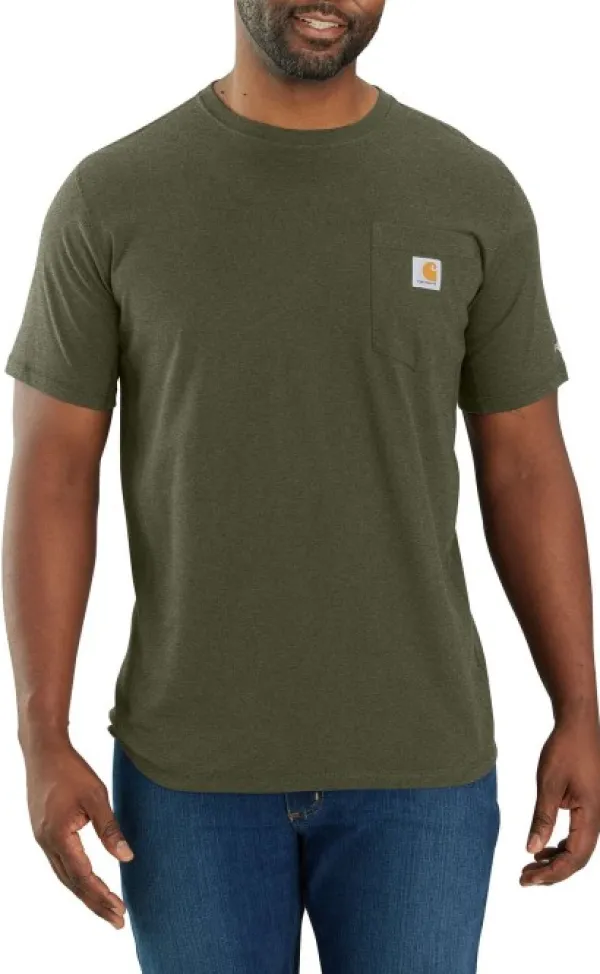 Carhartt Workwear T-paidat Ja Pikeepaidat^Carhartt M's Force Pocket S/S T-Shirt Basil Heather