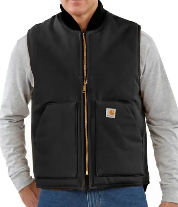 Carhartt Workwear Carhartt M's Insulated Rib Collar liivi Carhartt® musta| Liivit
