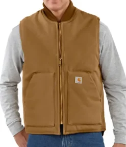 Carhartt Workwear Liivit^Carhartt M's Insulated Rib Collar liivi Carhartt®, ruskea