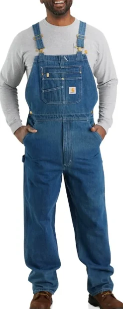 Carhartt Workwear Vapaa-ajan Housut^Carhartt M's Loose Fit Denim Bib Overall Darkstone