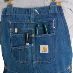 Carhartt Workwear Vapaa-ajan Housut^Carhartt M's Loose Fit Denim Bib Overall Darkstone