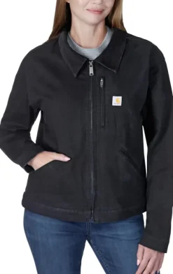 Carhartt Workwear Carhartt Relaxed Fit Canvas Detroit Jacket naisten takki, musta| Ulkoilutakit