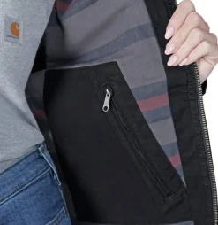 Carhartt Workwear Carhartt Relaxed Fit Canvas Detroit Jacket naisten takki, musta| Ulkoilutakit