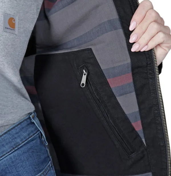 Carhartt Workwear Carhartt Relaxed Fit Canvas Detroit Jacket naisten takki, musta| Ulkoilutakit