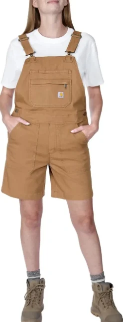 Carhartt Workwear Carhartt Relaxed Fit Canvas Shortall naisten shortsit, Carhartt Brown| Shortsit
