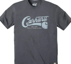 Carhartt Workwear T-paidat Ja Pikeepaidat^Carhartt S/S Script Graphic T-Shirt paita, Carbon Heather