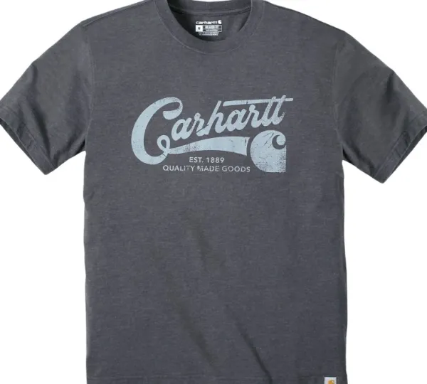 Carhartt Workwear T-paidat Ja Pikeepaidat^Carhartt S/S Script Graphic T-Shirt paita, Carbon Heather