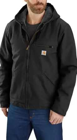 Carhartt Workwear Ulkoilutakit^Carhartt Washed Duck Sherpa Lined Jacket takki, Black