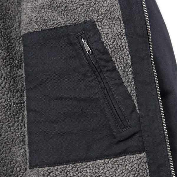 Carhartt Workwear Ulkoilutakit^Carhartt Washed Duck Sherpa Lined Jacket takki, Black