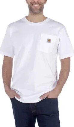 Carhartt Workwear Pocket S/S T-Shirt miesten t-paita, valkoinen| T-paidat Ja Pikeepaidat