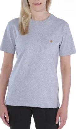 Carhartt Workwear Pocket S/S T-Shirt naisten t-paita, harmaa| T-paidat Ja Pikeepaidat
