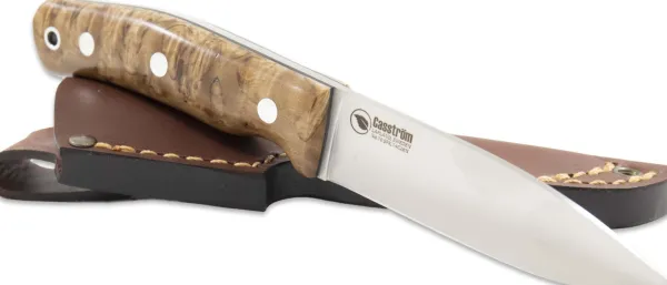 Casström Fileerausveitset^No.10 Swedish Forest Knife Sandvik 14C28N puukko, Masur/Full Flat