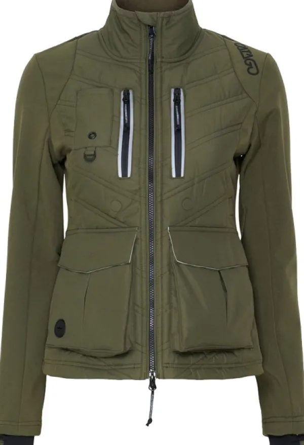 Catago Koiranohjaajan Vaatteet^Trainer Short Jacket naisten ulkoilutakki, vihreä