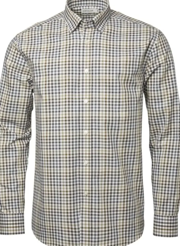 Chevalier Flanelli- Ja Kauluspaidat^Belmont Regular Fit Shirt Men Leather Brown