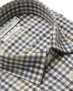 Chevalier Flanelli- Ja Kauluspaidat^Belmont Regular Fit Shirt Men Leather Brown