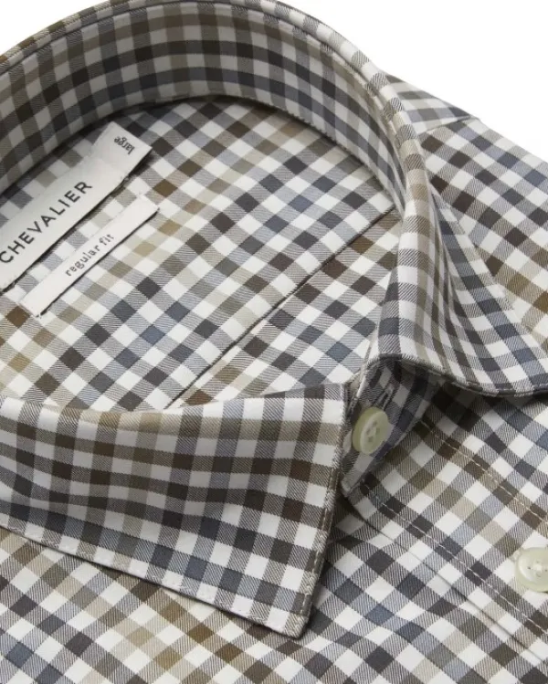 Chevalier Flanelli- Ja Kauluspaidat^Belmont Regular Fit Shirt Men Leather Brown