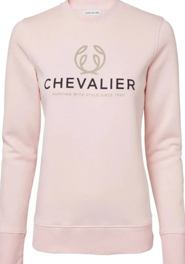 Chevalier Logo naisten collegepaita, Soft Pink| Pitkähihaiset Paidat