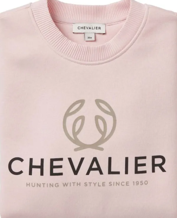 Chevalier Logo naisten collegepaita, Soft Pink| Pitkähihaiset Paidat