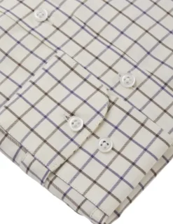 Chevalier Metsästyspaidat^Sheppey -kauluspaita naisille, kermanvalkoinen/ruutu