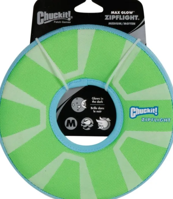 Chuckit! Max Glow Zipflight itsevalaiseva koiranlelu, Medium| Noutolelut