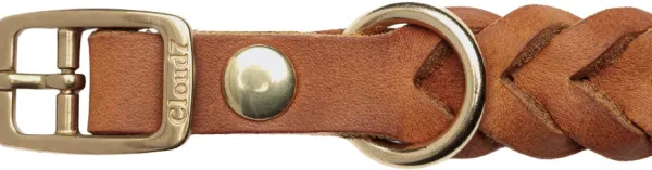 Cloud7 Kaulapannat^Collar Central Park nahkapanta, XS-M, vaaleanruskea