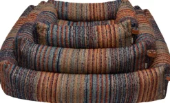 Cloud7 Sleepy Stripes koiranpeti, L, Blue-Red| Koiranpedit