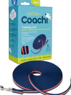 Coachi Training Line koulutus- ja jälkiliina, 10m, tummansininen/oranssi| Jälkiliinat