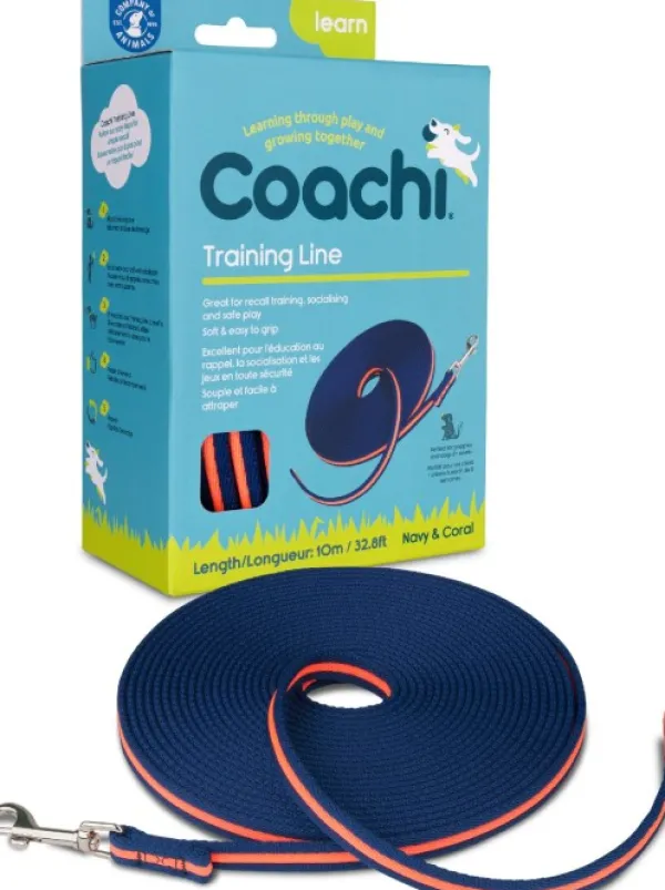 Coachi Training Line koulutus- ja jälkiliina, 10m, tummansininen/oranssi| Jälkiliinat