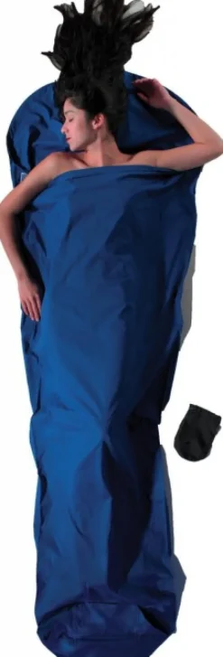 Cocoon MummyLiner Cotton Ultramarine Blue| Makuupussilakanat, peitot ja retkityynyt