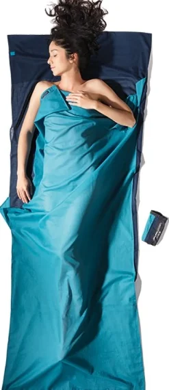 Cocoon Makuupussilakanat, peitot ja retkityynyt^TravelSheet Egyptian Cotton -makuupussilakana, sininen