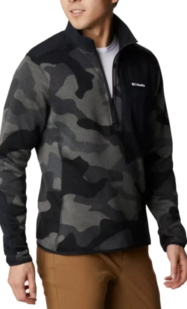 Columbia Sweater Weather Printed Half Zip fleecepusero, Black Mod Camo| Hupparit, Fleecet Ja Välipaidat