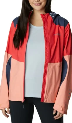 Columbia Kuori- Ja Sadetakit^Titan Pass 2.5L Shell naisten kuoritakki, Red Hibiscus