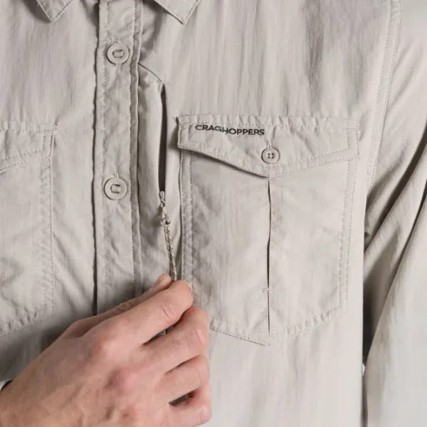 Craghoppers Hyönteissuojatut Vaatteet^NosiLife Adventure III LS Shirt paita, Parchment