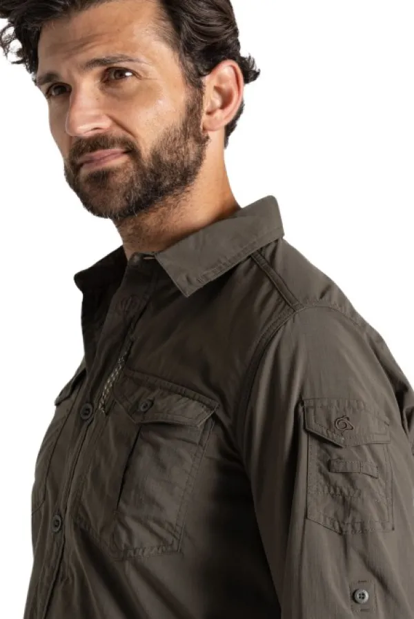 Craghoppers Hyönteissuojatut Vaatteet^NosiLife Adventure LS Shirt III paita, Woodland Green